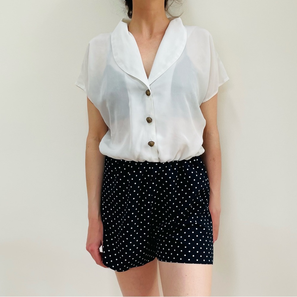 Amazing vintage style polka dot romper